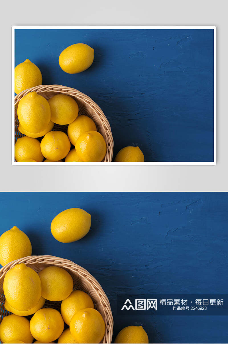 黄柠檬水果食物摄影图片素材