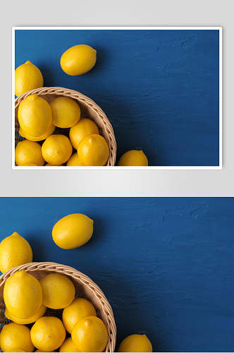 黄柠檬水果食物摄影图片