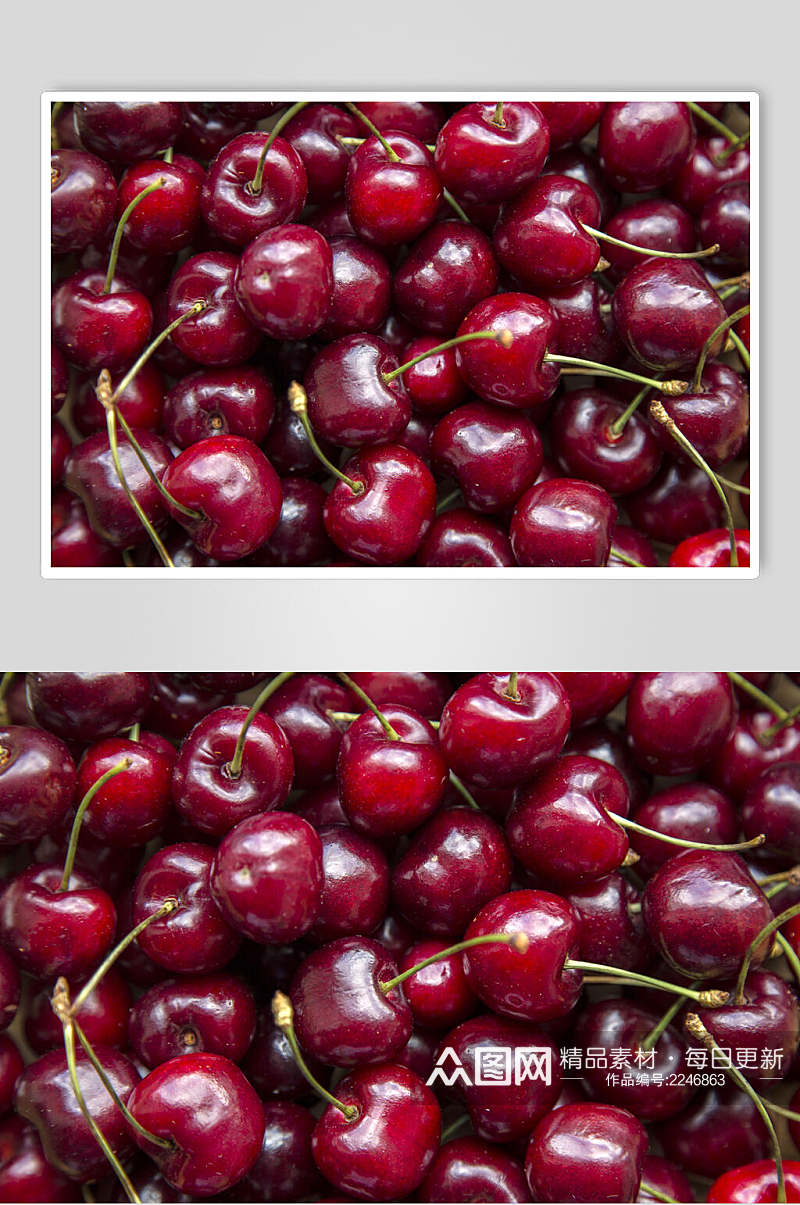 精品红润樱桃水果食品摄影图片素材