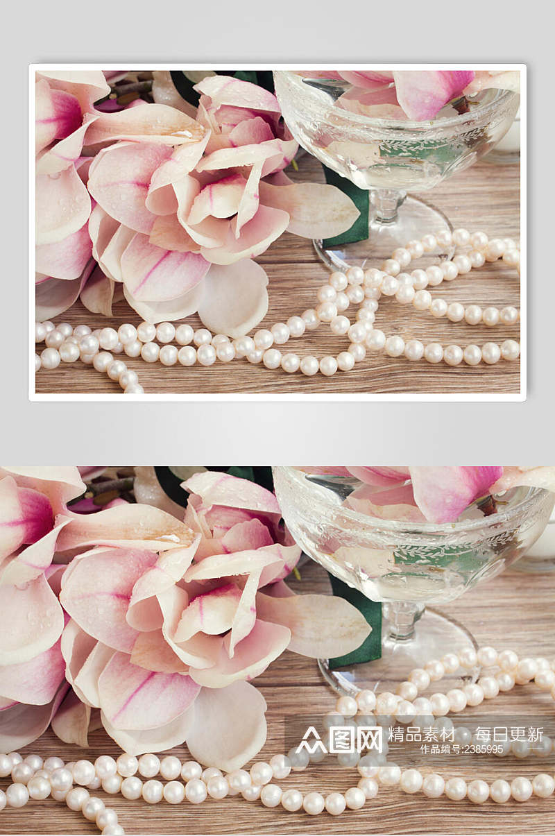 浪漫珍珠珠宝项链高清图片素材