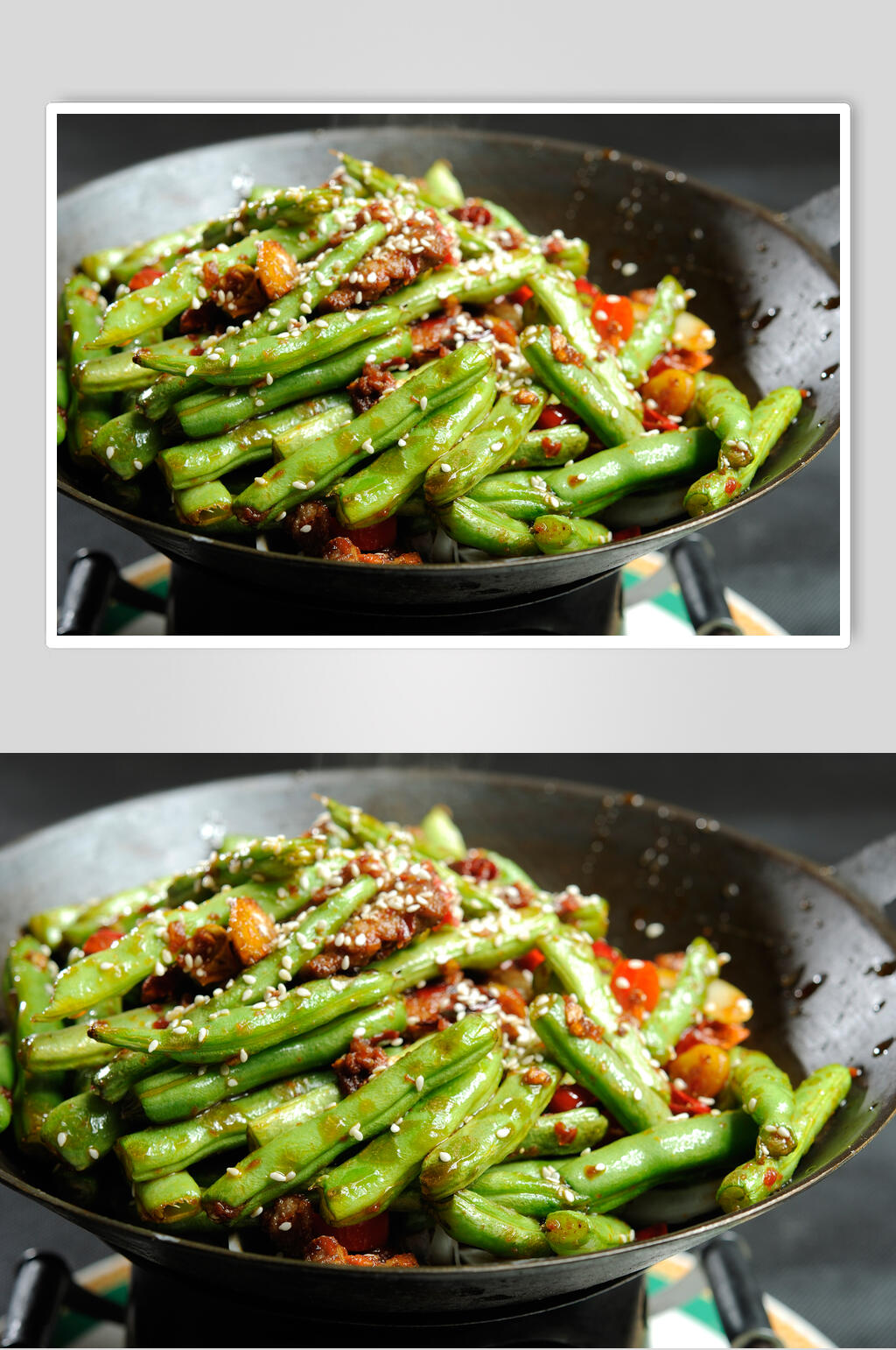 四季豆麻辣香锅美食摄影图片素材