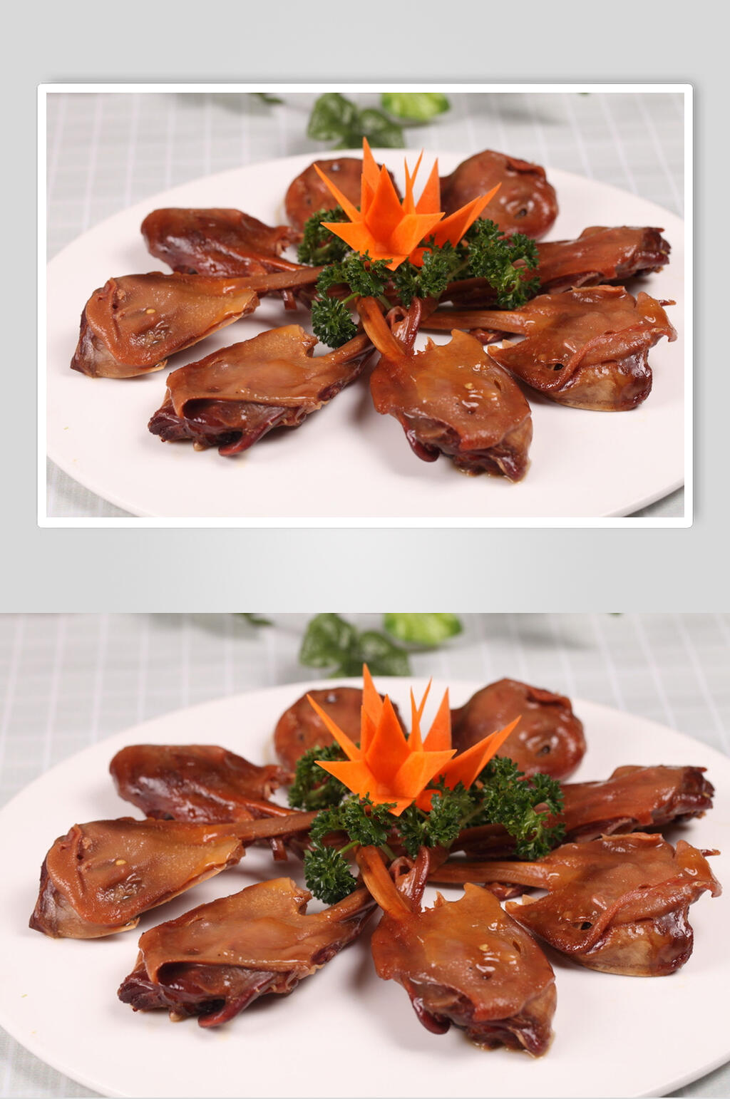 特色湘菜鸭脖鸭舌鸭头食物图片素材