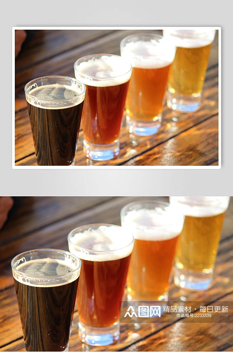玻璃杯装全麦芽啤酒超清摄影图素材