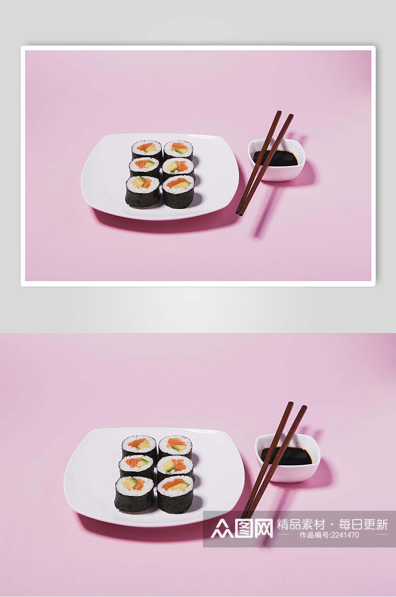 时尚紫色寿司食品图片素材