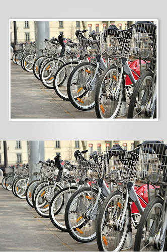 共享单车老旧自行车高清图片
