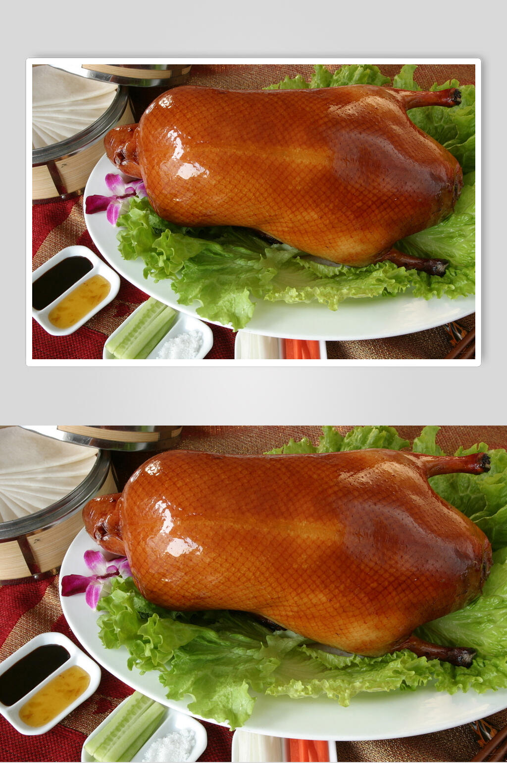 金黄美味烧鸭卤鸭高清图片素材