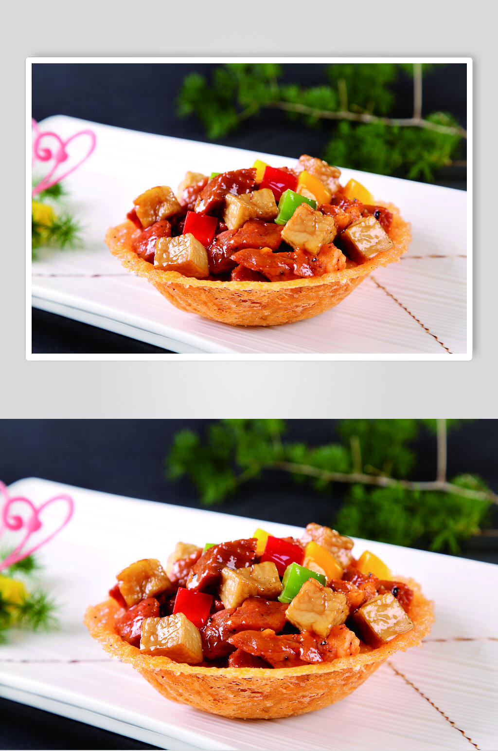 杏鲍菇牛仔粒食品图片素材