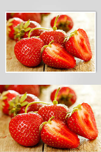 美味奶油草莓水果食品高清图片