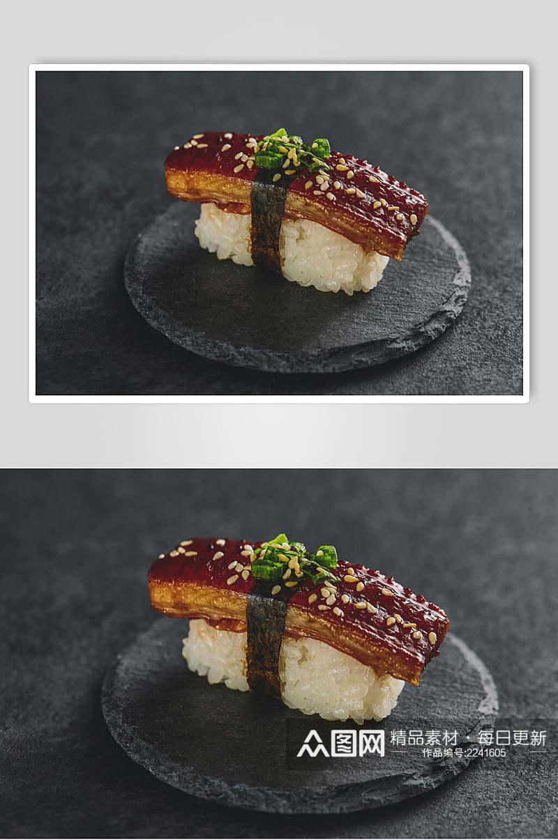 新鲜榴莲寿司食物图片素材