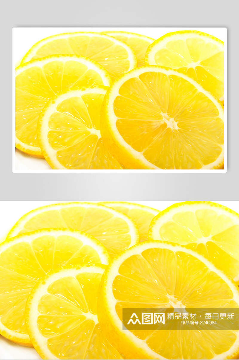 柠檬片水果果汁食物摄影图片素材