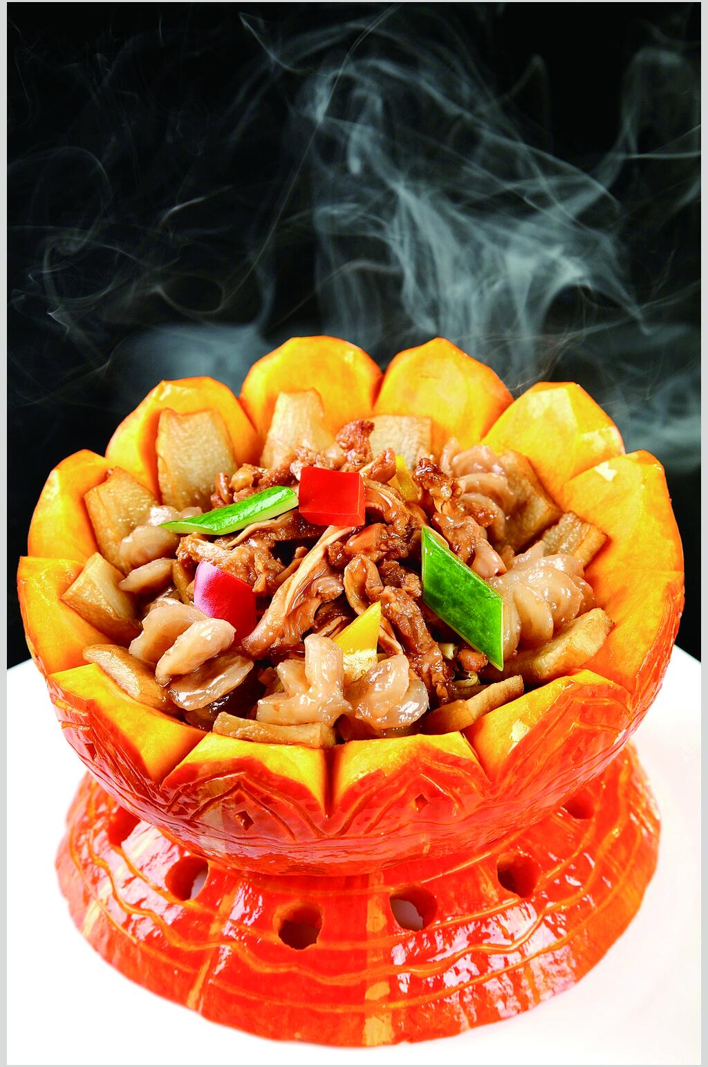 金莲珍菌鹿三宝食物高清图片素材