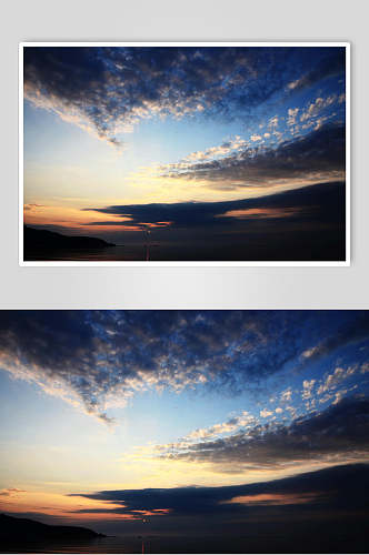 天空云霞摄影图
