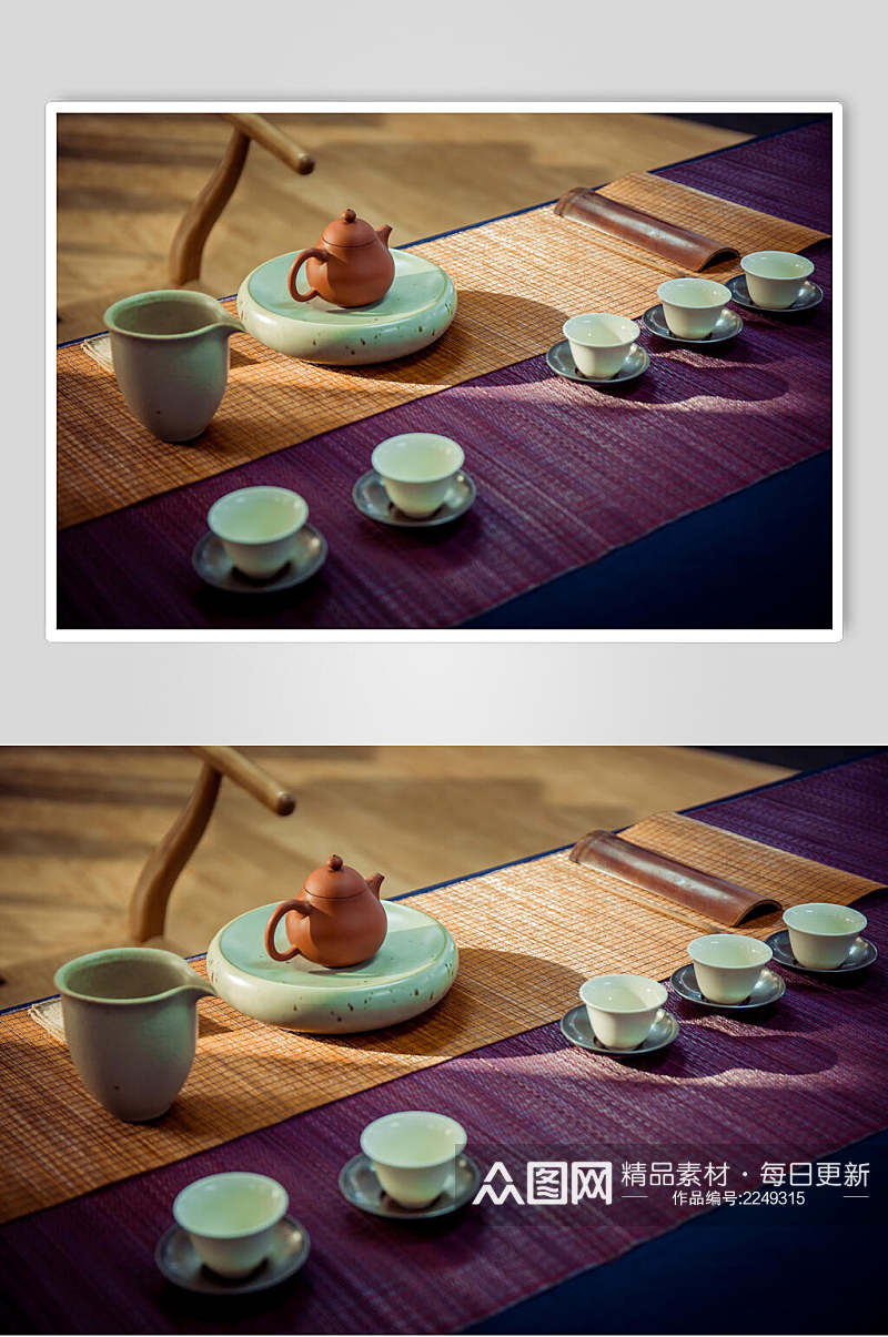典雅传统文化茶具泡茶食品图片素材