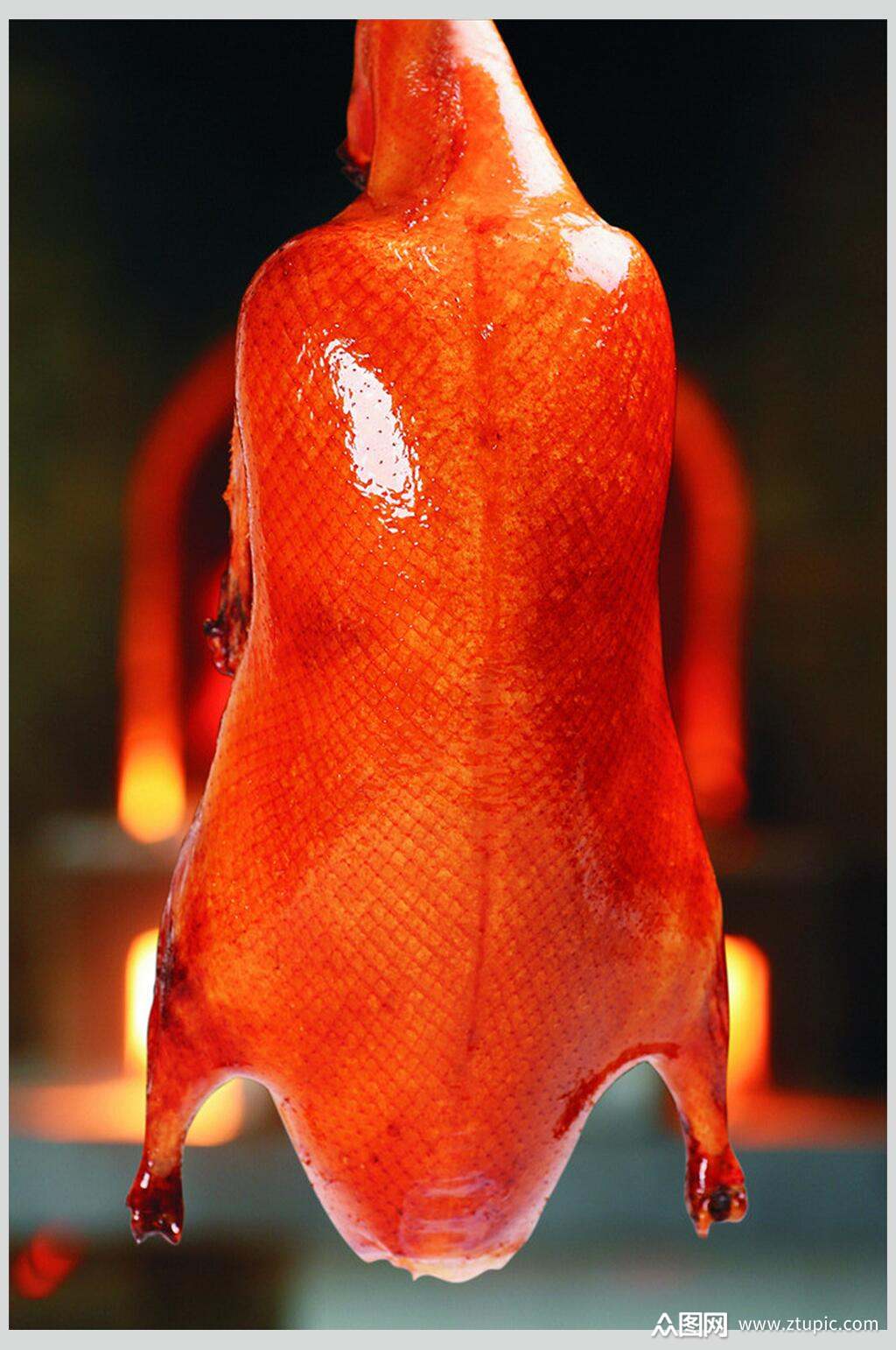 金黄流油烧鸭卤鸭高清图片素材