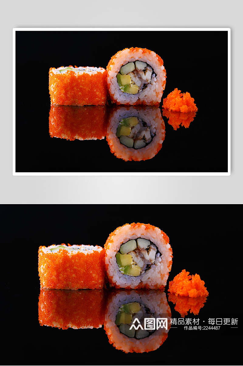 美味鱼籽寿司餐饮摄影图片素材