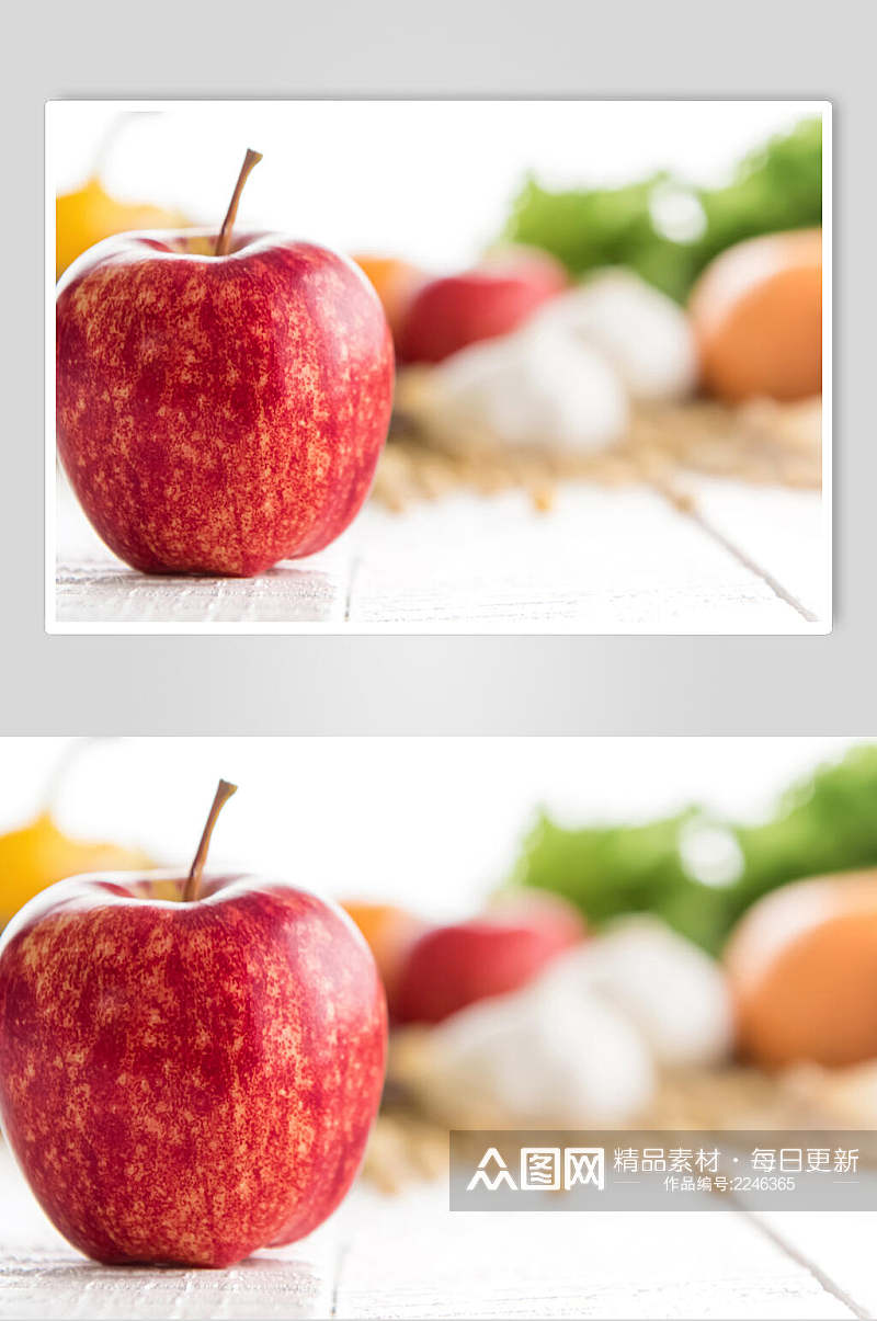 红润苹果水果食品高清图片素材