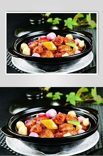 红葱豆豉文翅中食物摄影图片