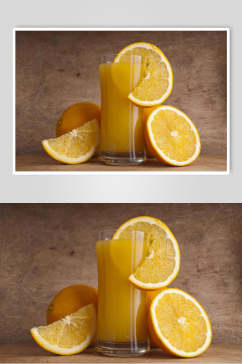 新鲜美味橙汁水果果汁食物摄影图片