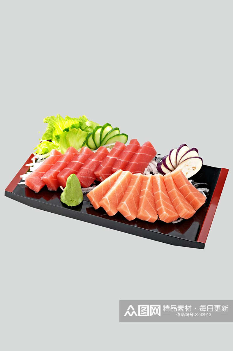 三文鱼刺身寿司餐饮高清图片素材
