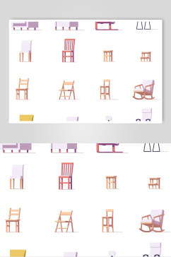 椅子板凳城市建筑素材
