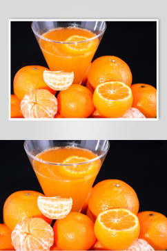 橙汁水果果汁食物实拍图片