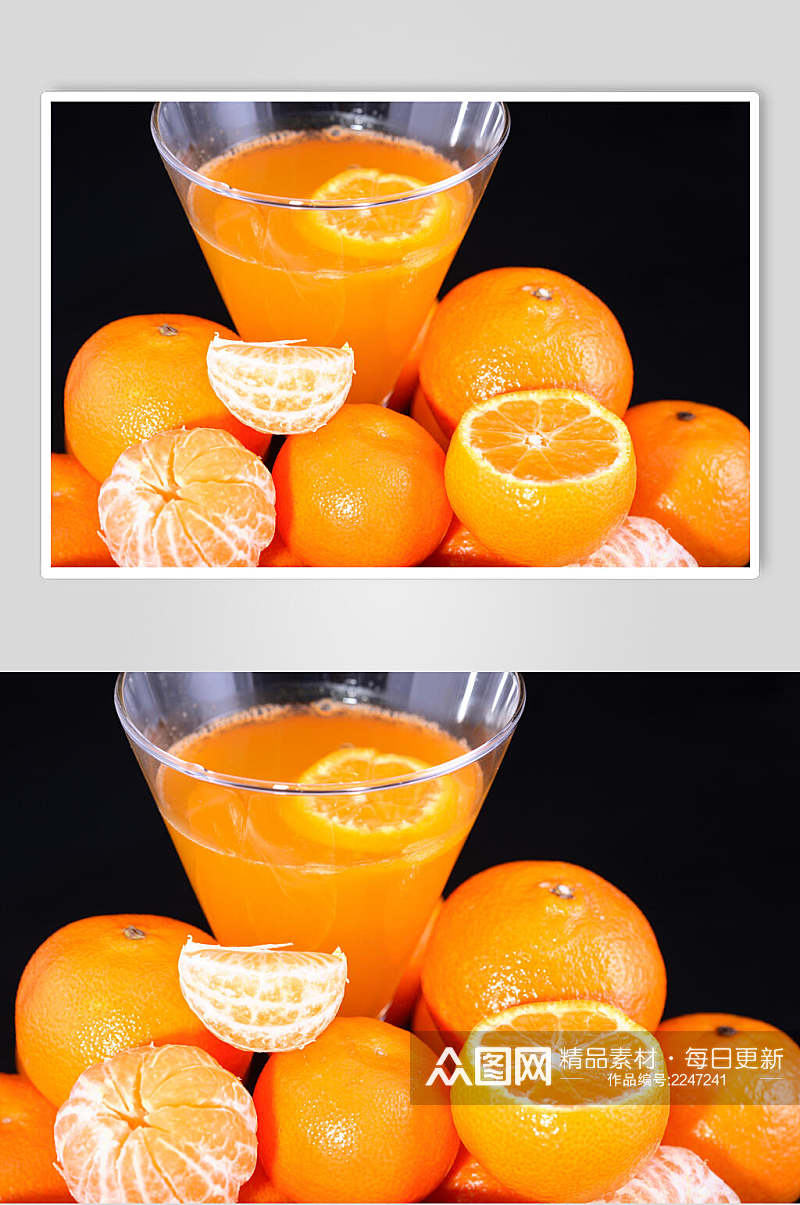 橙汁水果果汁食物实拍图片素材