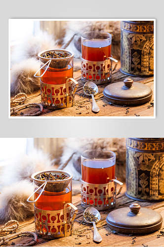 传统文化高端茶具泡茶摄影图片