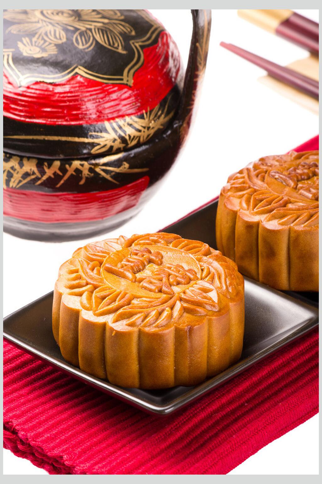 美味莲蓉月饼食品摄影图片素材