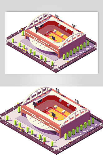 立体城市建筑素材