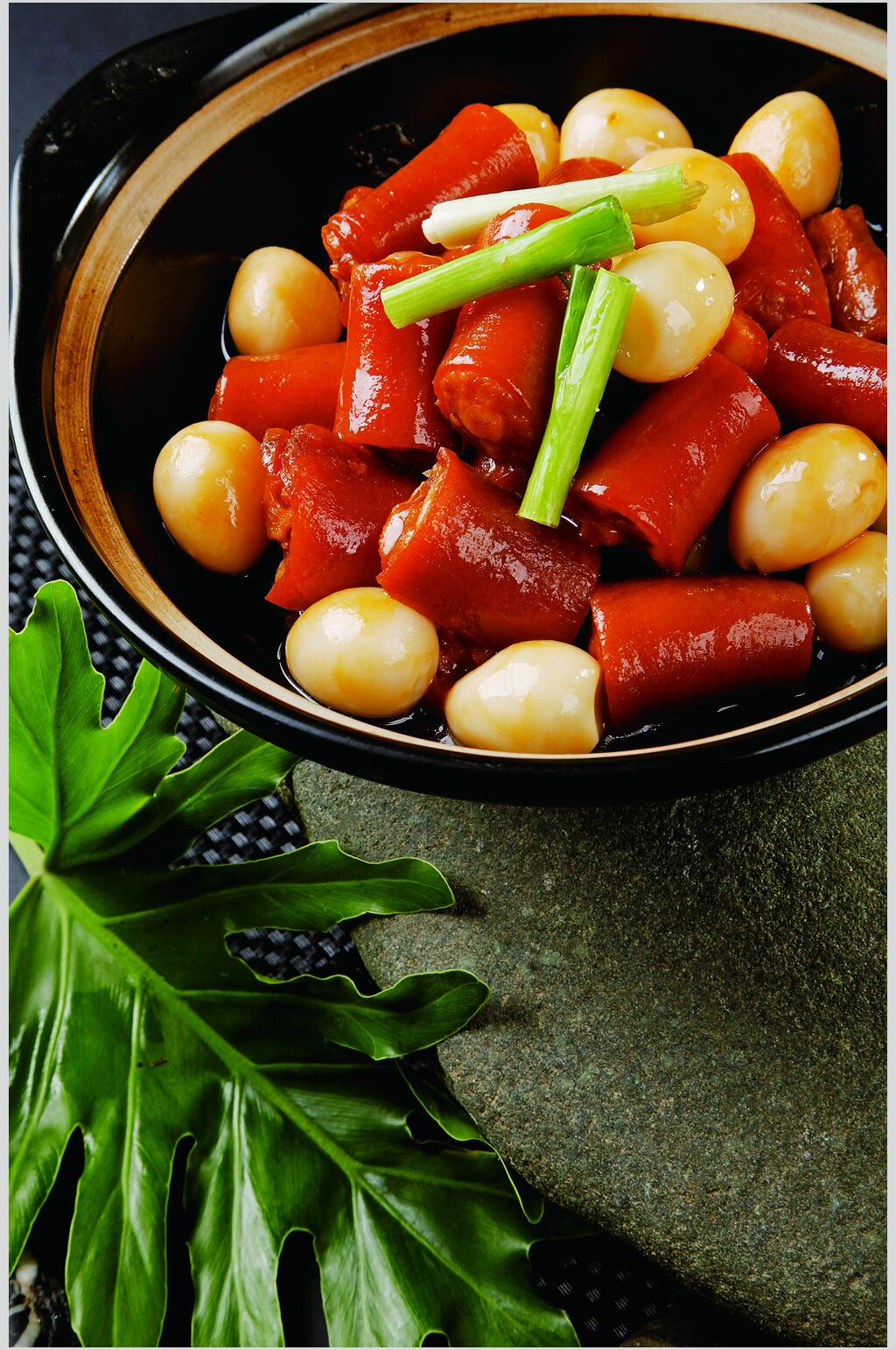 猪尾珍珠煲食物摄影图片素材