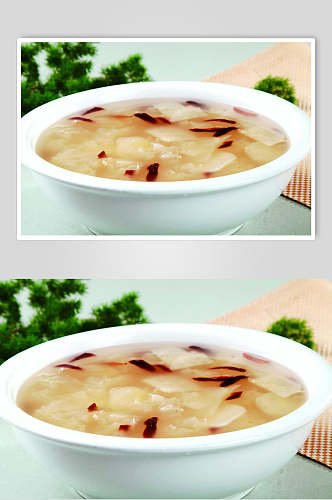 红枣银耳莲子食物摄影图片