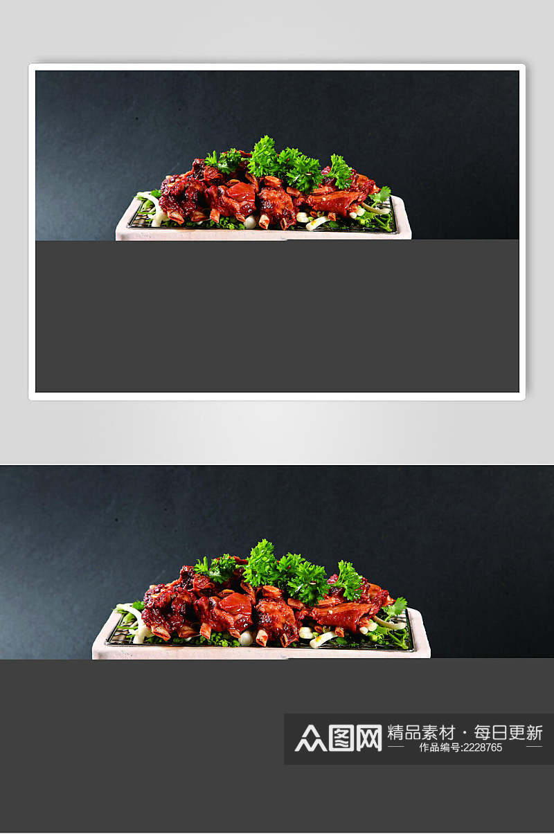 碳烤羊排食物摄影图片素材