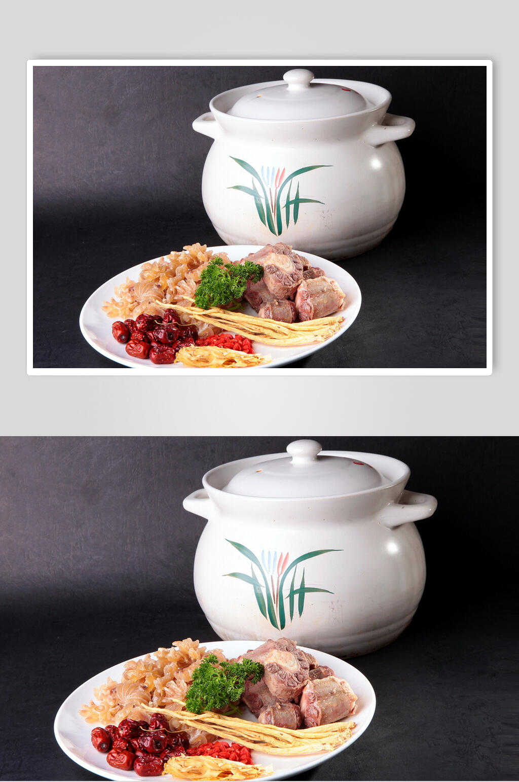 牛尾煨牛鞭食物摄影图片素材