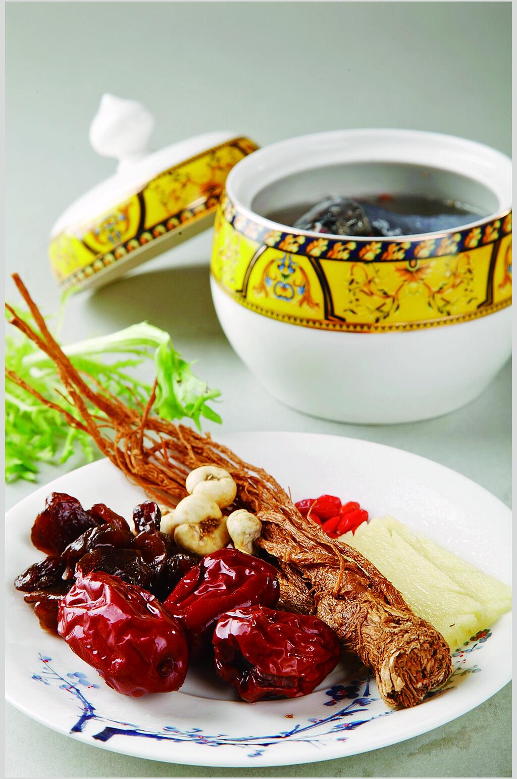 滋补乌鸡汤食物摄影图片素材