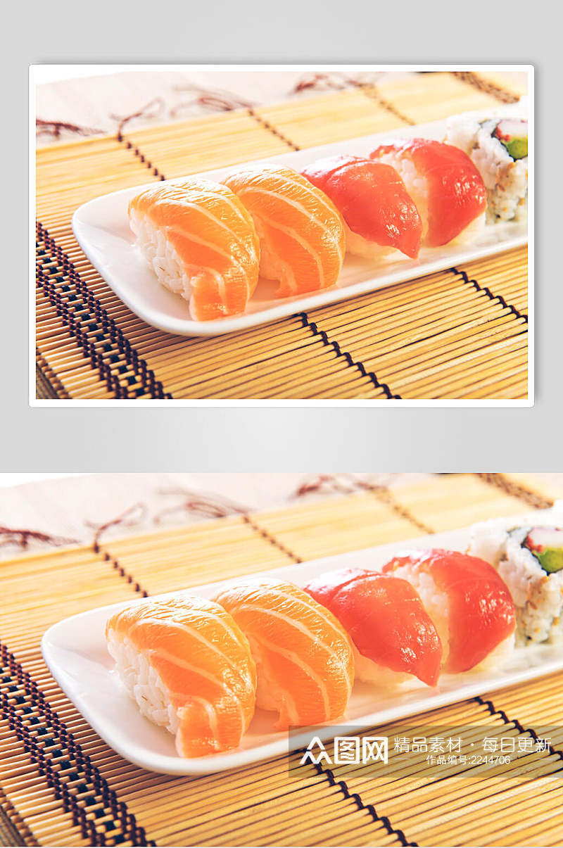 招牌美味海鲜寿司食品高清图片素材