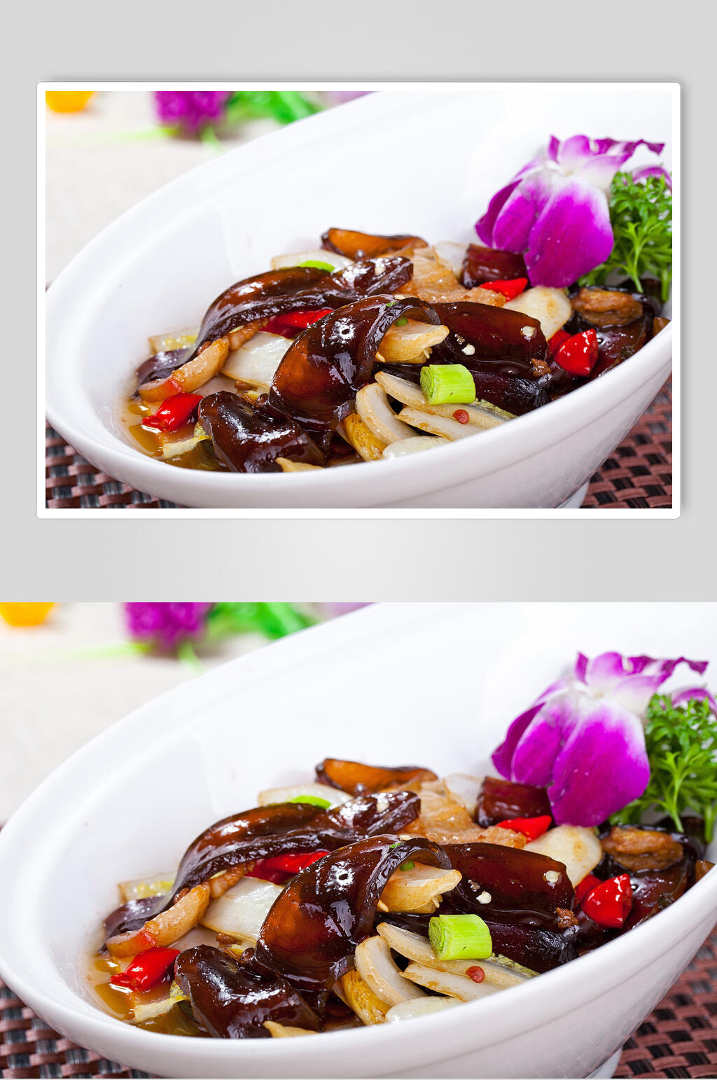 茯苓粑炒肉美食图片素材