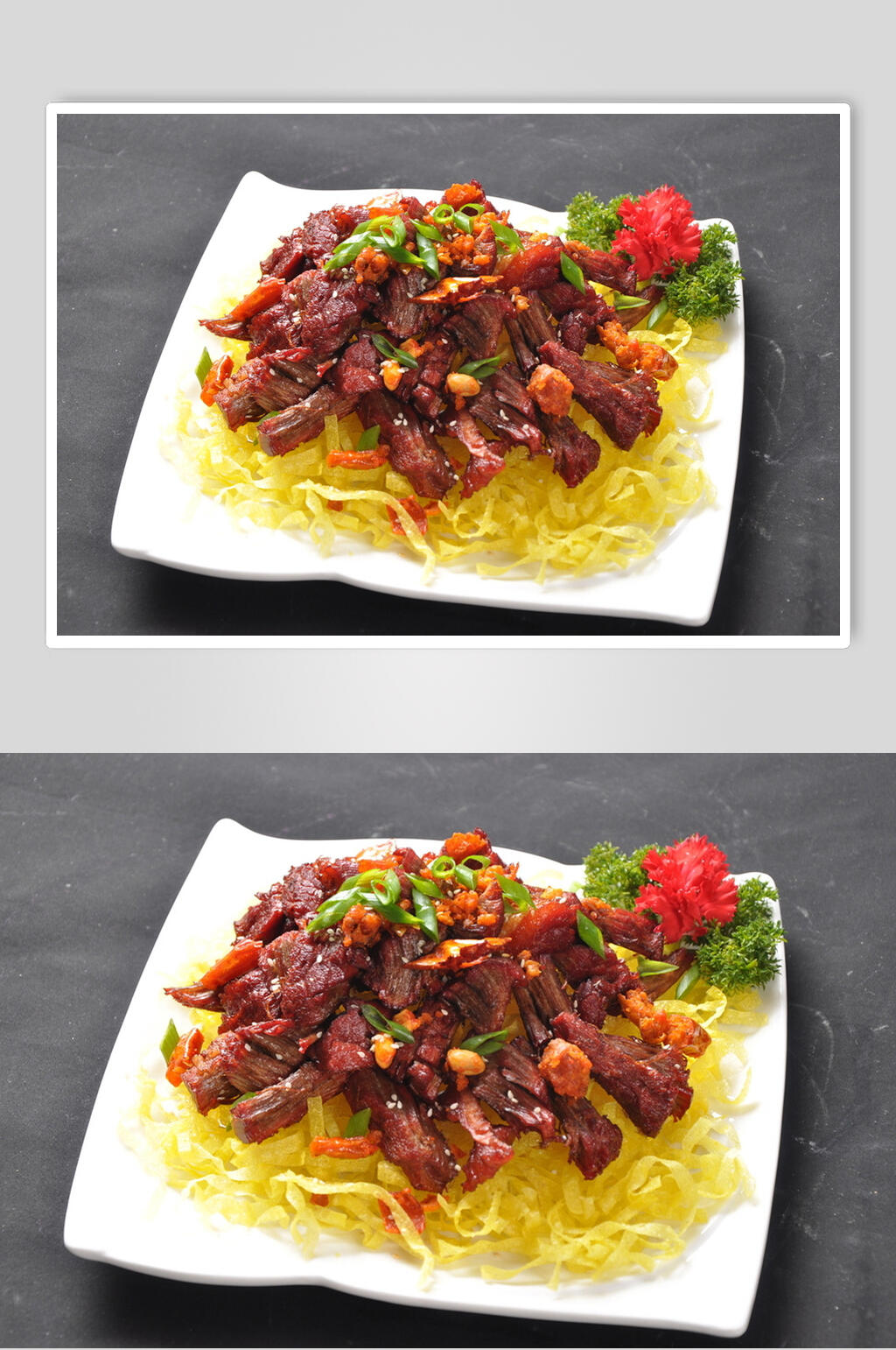 手撕香牛肉食物摄影图片素材