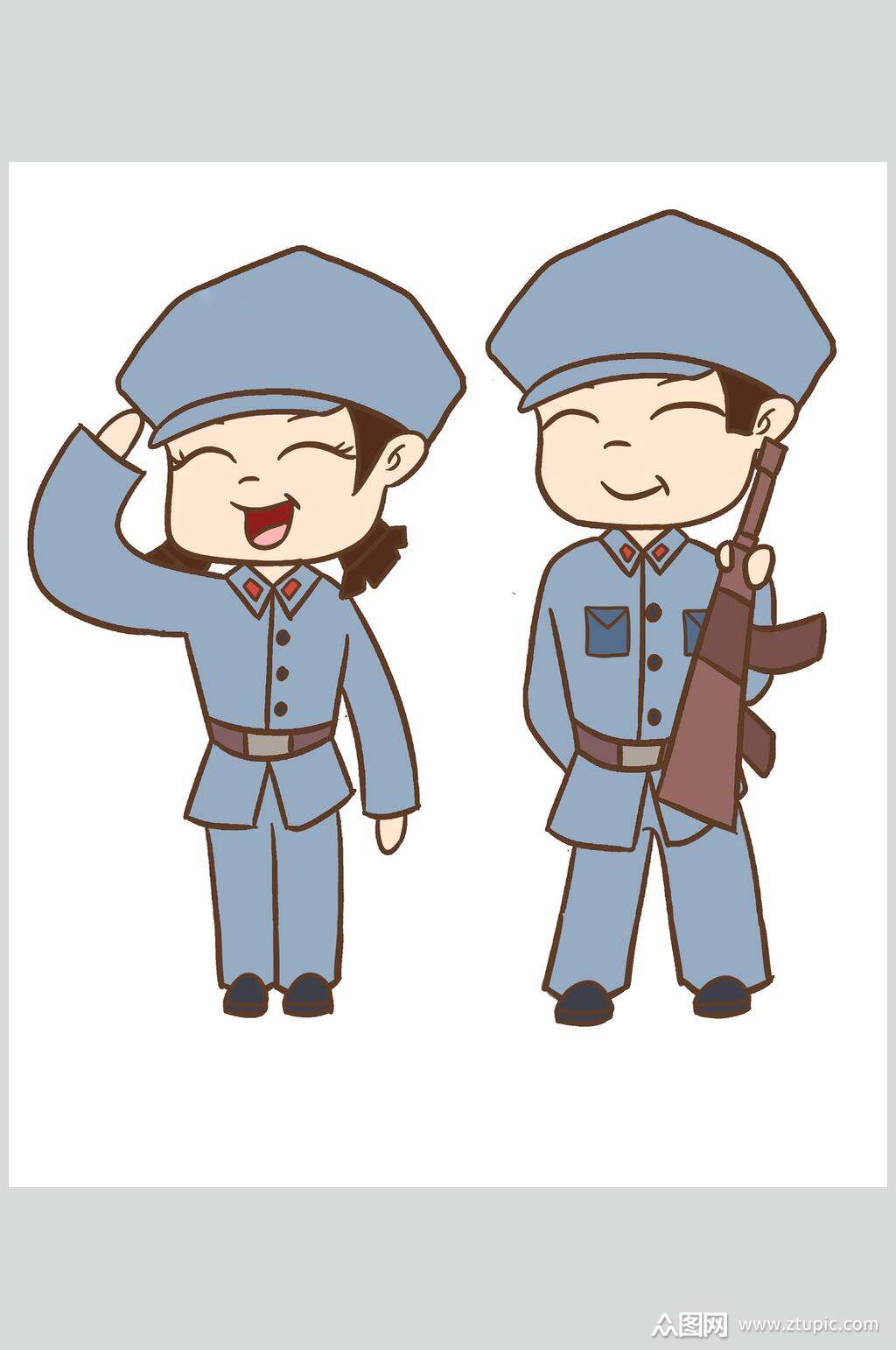 卡通士兵素材素材