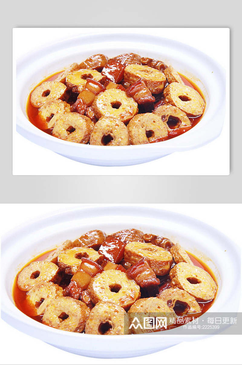 金钱豆腐红烧肉美食摄影图片素材