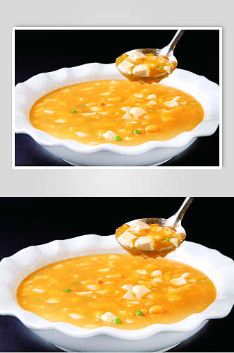 私房豆腐汤食物摄影图片