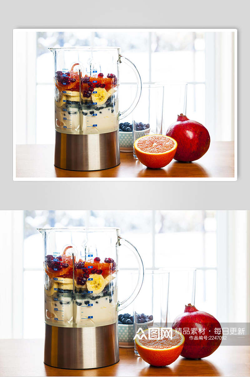 榨汁机水果奶昔食物摄影图片素材