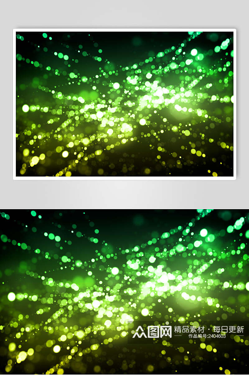 绿色金色粒子素材图片素材