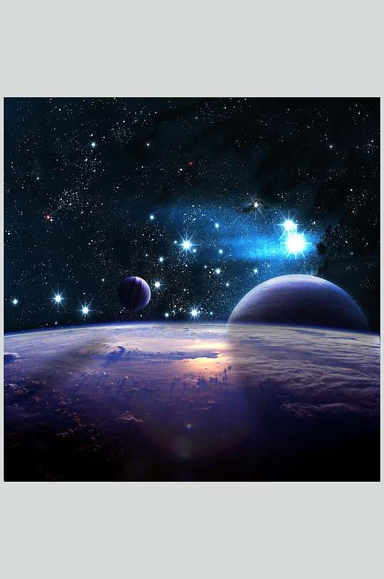 科幻星际星空星球海报背景