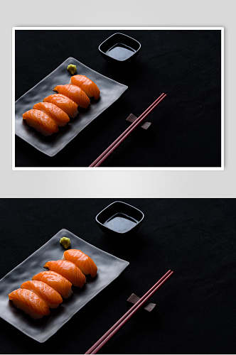 三文鱼寿司餐饮高清图片