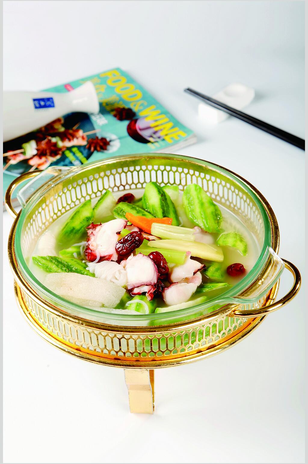 养生竹笙胜瓜美食摄影图片素材