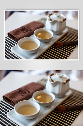 日式茶具泡茶食品图片