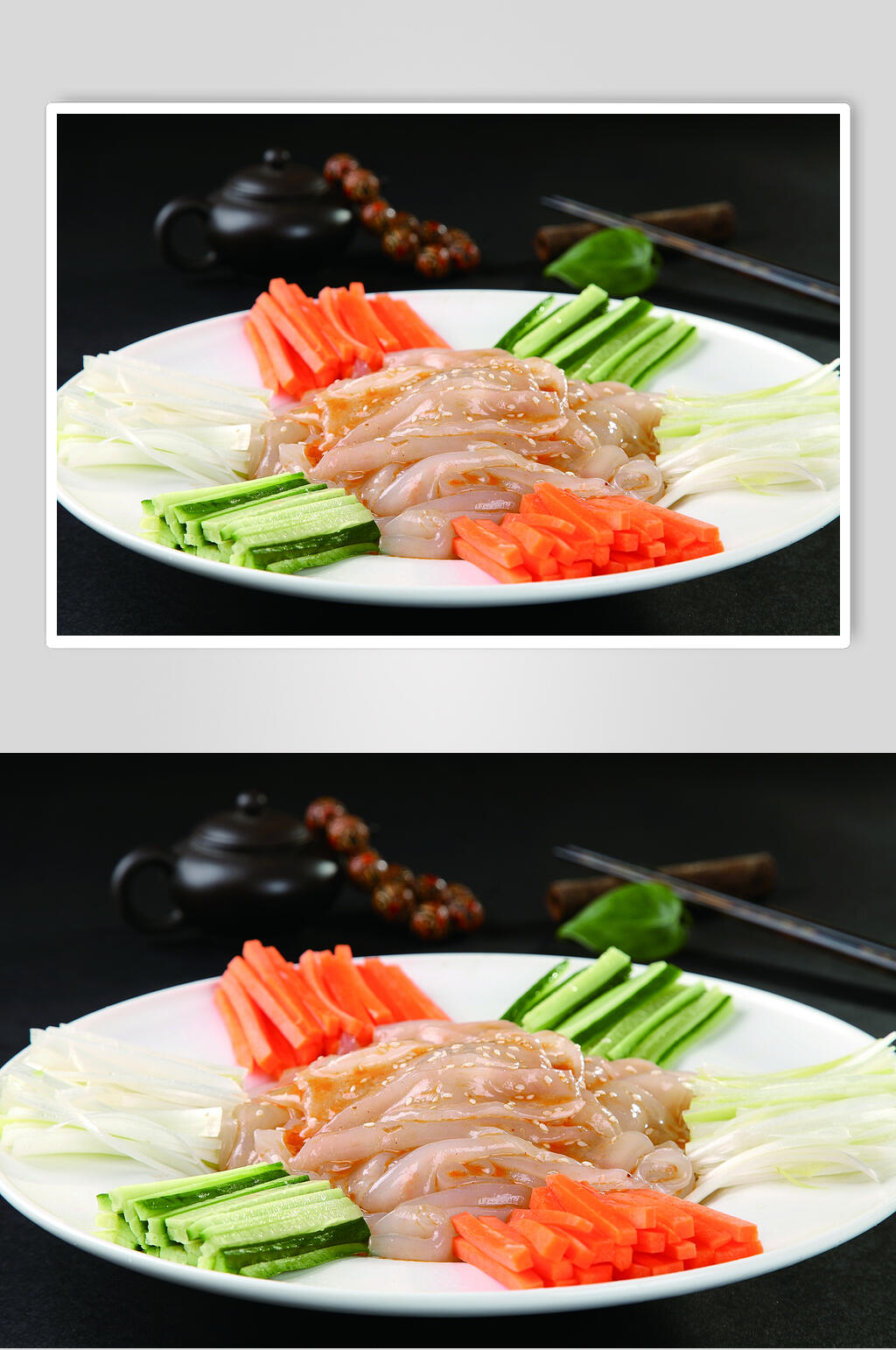 七彩拉皮美食图片素材