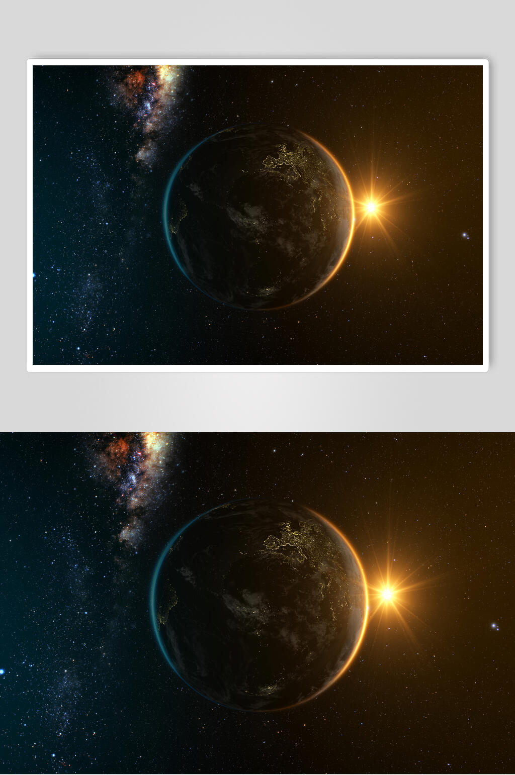 梦幻太阳系星球星空图片素材