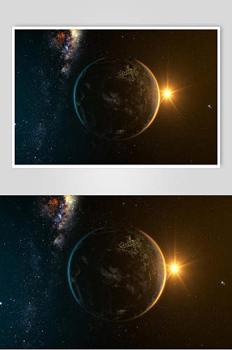 梦幻太阳系星球星空图片