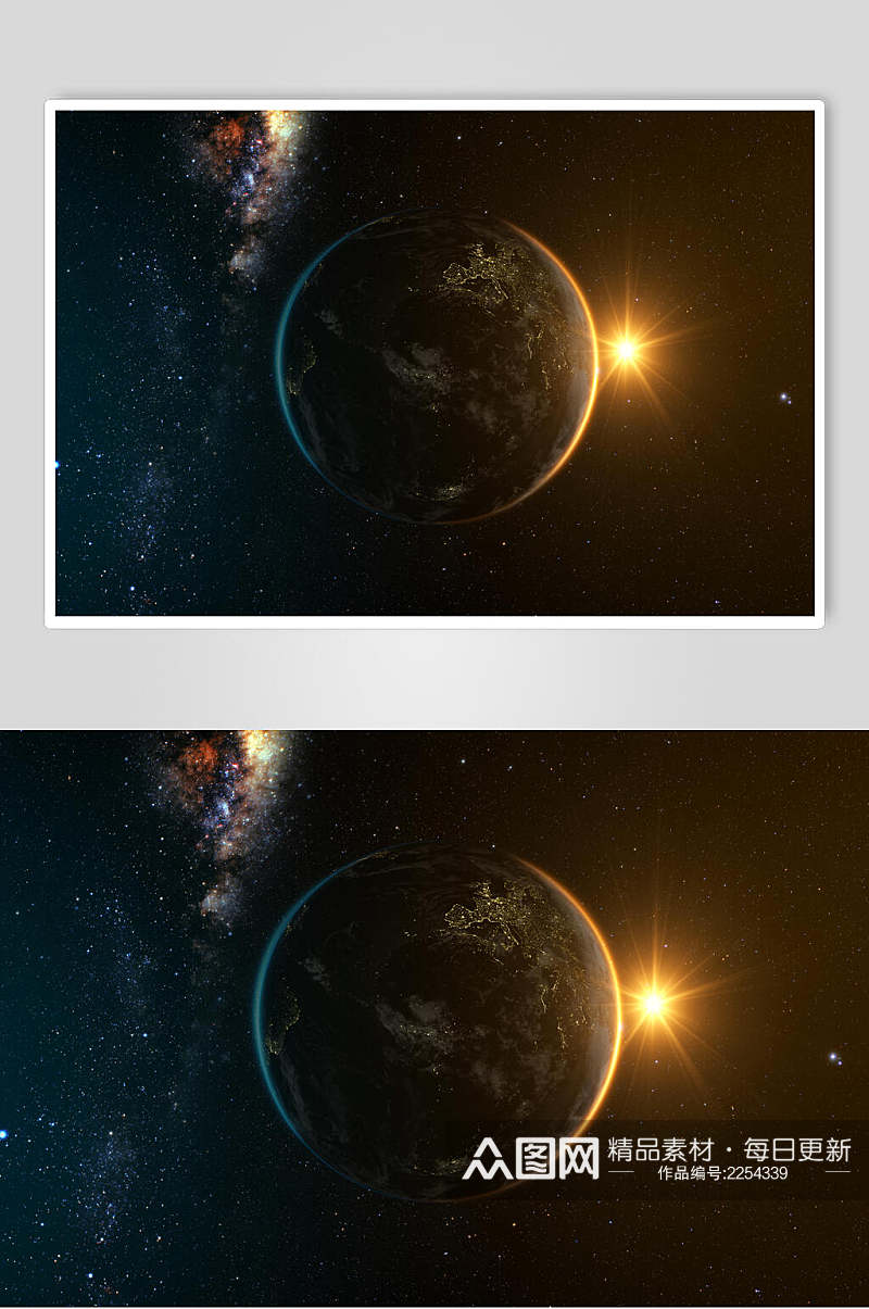 梦幻太阳系星球星空图片素材